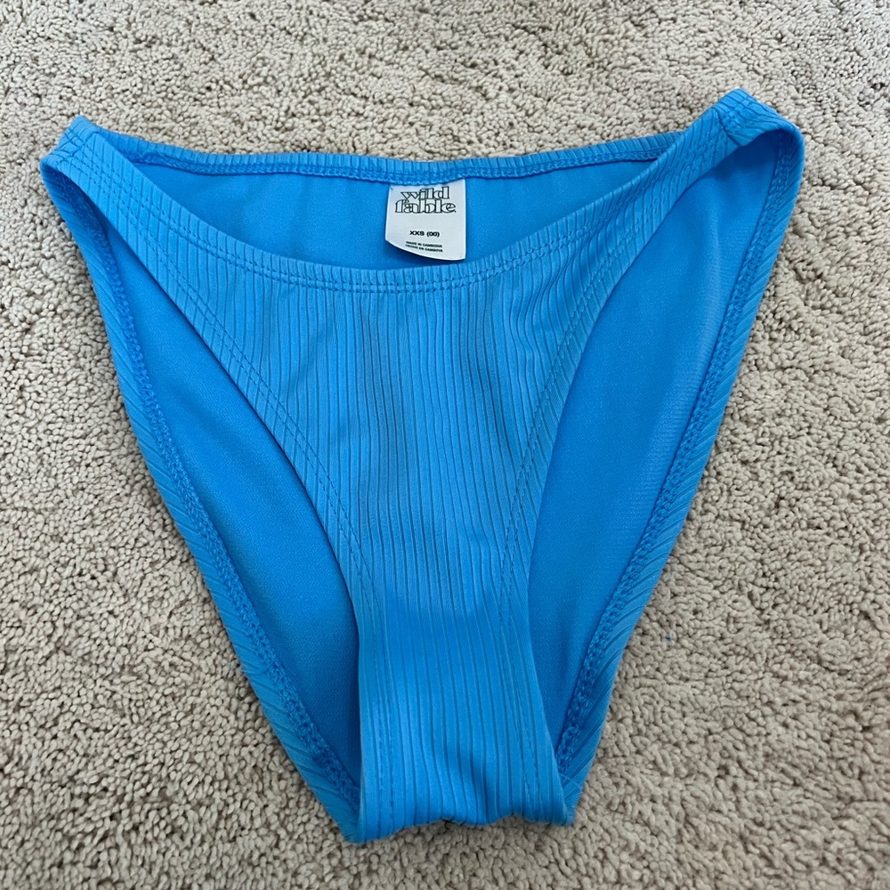 Solid Blue Bikini Bottom